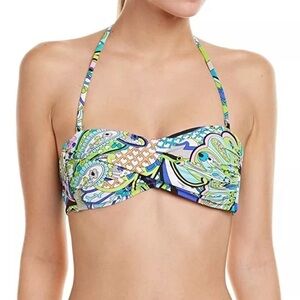 Trina Turk Nomad Paisley Convertible Twist Bandeau Bikini Top